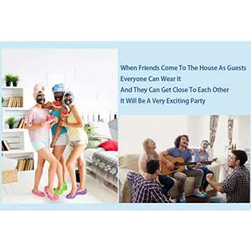 Keeytaa 10 Pcs (5 Pairs) Mop Slippers,Mop Shoes,Dust Duster, Mop Socks for Women Men Kids Foot, Microfiber Dust Hair Cleaners | Reusable | Washable | Dry The Floors for House Office Bathroom Kitchen