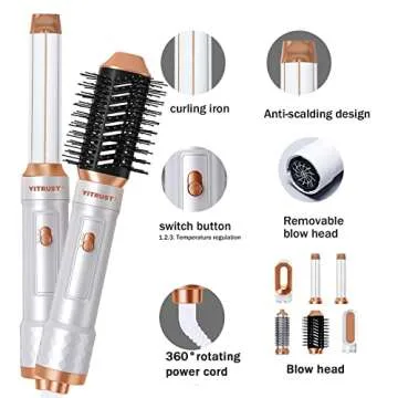 Yitrust 6 in 1 Hot Air Brush for Women - 1000 Watts