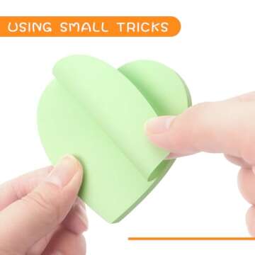 Heart Shape Sticky Notes 4 Color Pastel Colorful Sticky Pad 75 Sheets/Pad Self-Sticky Note Pads