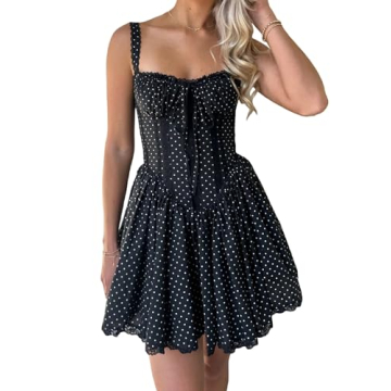 Short Graduation Dress for Women Y2k Summer Spaghetti Strap Coquette Corset Dress Backless Flowy Min...
