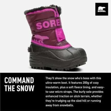 Sorel Youth Unisex Little Children's Snow Commander Boots - Cozy & Durable for Cold Weather