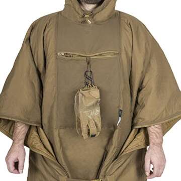 Helikon-Tex Swagman Roll Military Poncho, Bushcraft Line - Multi-Purpose Rain Poncho & Emergency Pon...