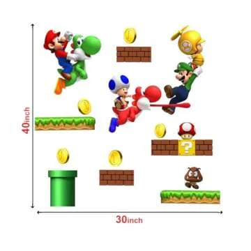 Super Mario Wall Decals for Kids | Easy Peel and Stick Decor
