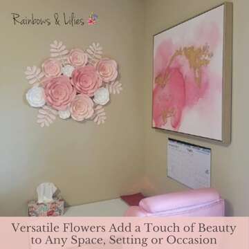 Rainbows & Lilies 3D Paper Flowers for Decor