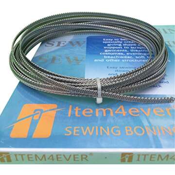 Spiral Metal Boning - 10 Yards, 1/4" + 24 Tips