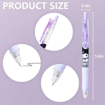NGCJZF 6 Pcs Cute Cartoon Pens - Kawaii Kitty Ballpoint Pens for School Supplies