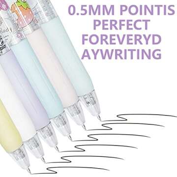 Kawaii Cartoon Pens Set - 6 Pcs Adorable School Supplies
