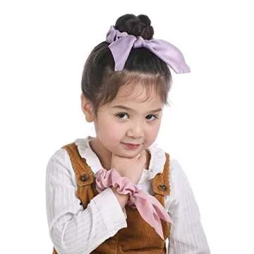Funtopia Satin Scarf Scrunchies Set - 10Pcs Stylish Hair Ties