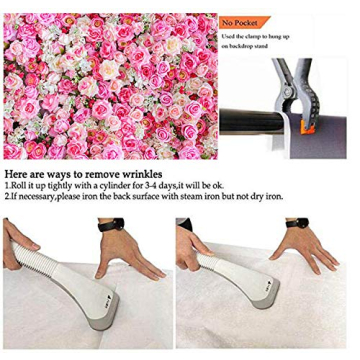 Stunning Pink Red Rose Backdrop for Events 7x5ft