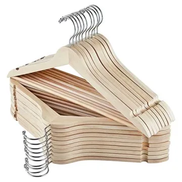 ELONG HOME Wooden Hangers - Stylish Durable Storage Solutions for Your Closet