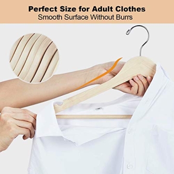 ELONG HOME Wooden Hangers for Durable Clothes Storage