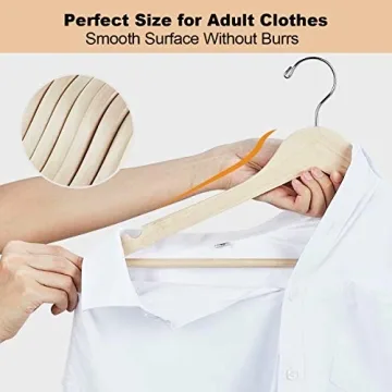 ELONG HOME Wooden Hangers for Durable Clothes Storage