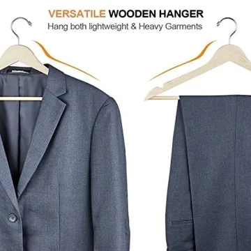 ELONG HOME Wooden Hangers for Durable Clothes Storage