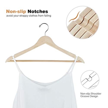 ELONG HOME Wooden Hangers for Durable Clothes Storage