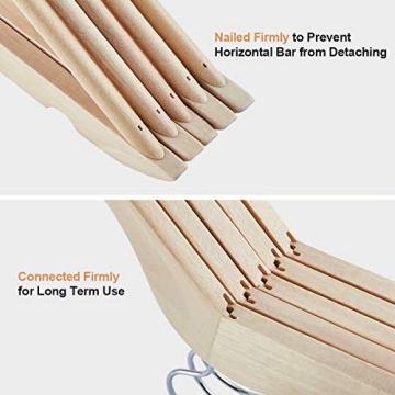 ELONG HOME Wooden Hangers for Durable Clothes Storage