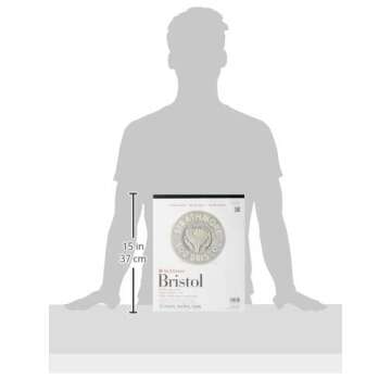 Strathmore (580-62 500 Series Bristol, 2-Ply Vellum Surface, 11"x14", White, 15 Sheets