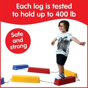 edxeducation Step-a-Logs - Supplies for Physical Play - Indoor and Outdoor - Exercise and Gross Motor Skills - Stackable - Build Coordination