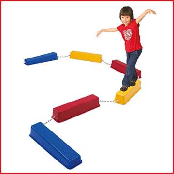 edxeducation Step-a-Logs - Supplies for Physical Play - Indoor and Outdoor - Exercise and Gross Motor Skills - Stackable - Build Coordination