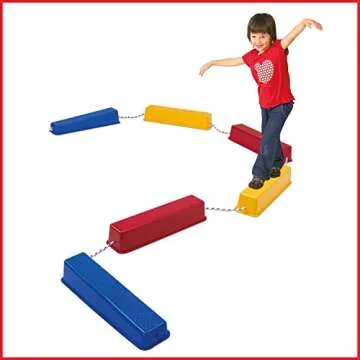edxeducation Step-a-Logs - Supplies for Physical Play - Indoor and Outdoor - Exercise and Gross Motor Skills - Stackable - Build Coordination