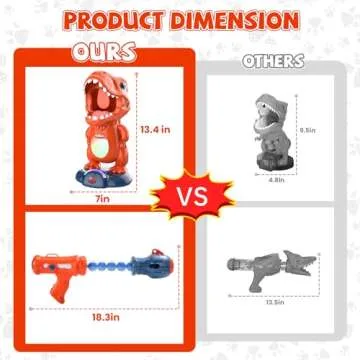 Dinosaur Shooting Target with Air Pump Gun and 48 Foam Balls