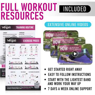 Versatile Resistance Bands Set with Guide for Fitness