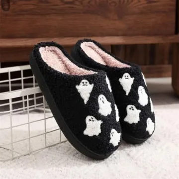 AITEQY Cozy Plush Halloween Slippers for Women