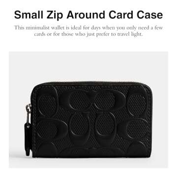 Stylish COACH Women's Small Zip Around Case for Cards