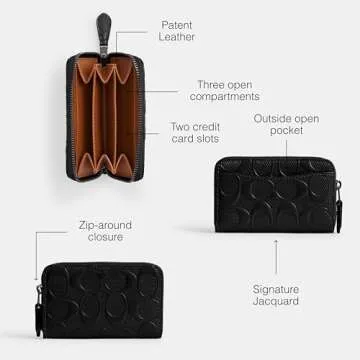 Stylish COACH Women's Small Zip Around Case for Cards