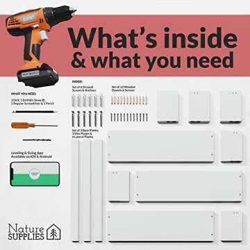 Versatile 3-Pack White Floating Nursery Shelves for Organization