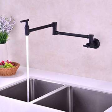 EKRTE Commercial Pot Filler Faucet - Stylish & Functional Kitchen Upgrade