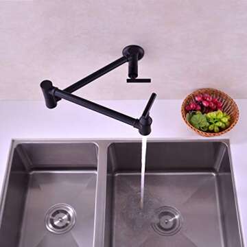 EKRTE Matte Black Pot Filler Faucet - Durable & Stylish