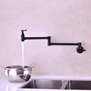 EKRTE Matte Black Pot Filler Faucet - Durable & Stylish