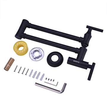 EKRTE Matte Black Pot Filler Faucet - Durable & Stylish