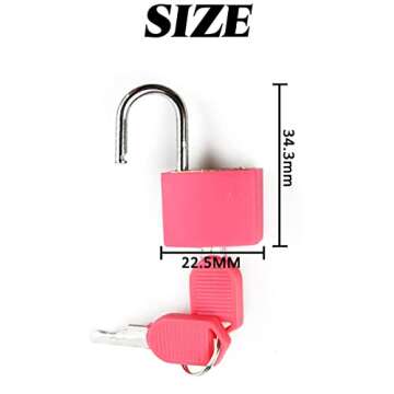 GXXMEI 10PCS Suitcase Locks with Keys, Small Luggage Padlocks Metal Padlocks Mini Keyed Padlock for ...