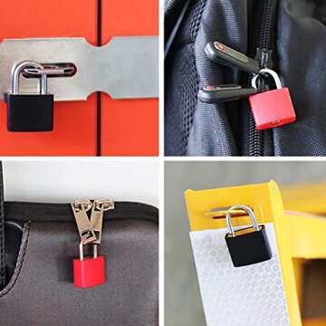 GXXMEI 10PCS Colored Suitcase Locks with Keys
