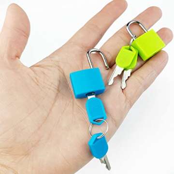 GXXMEI 10PCS Colored Suitcase Locks with Keys