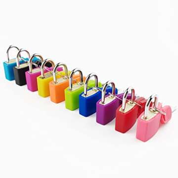 GXXMEI 10PCS Colored Suitcase Locks with Keys