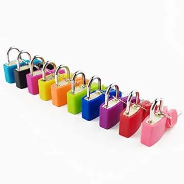 GXXMEI 10PCS Colored Suitcase Locks with Keys