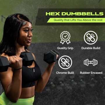 Rage Fitness Rubber Encased Dumbbells with Knurled Handle | Weights Dumbbells | Hand Weight For Stre...