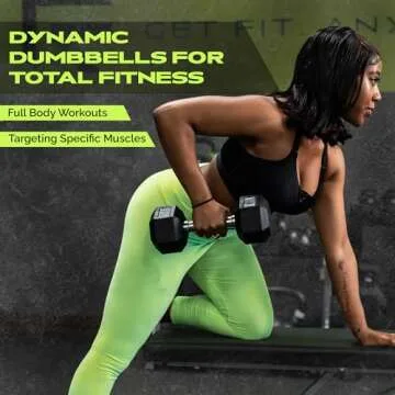 Rage Fitness Rubber Encased Dumbbells with Knurled Handle | Weights Dumbbells | Hand Weight For Strength Training With Anti-Slip | 10-60 LBS Sold Individually