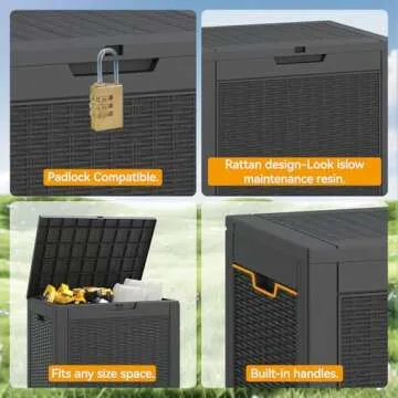 KAMABOKO 31 Gallon Waterproof Outdoor Storage Box