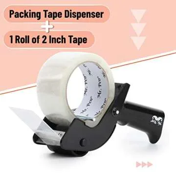 Mr. Pen - Packing Tape Dispenser Gun with Bonus Tape Roll for All Your Packaging Needs