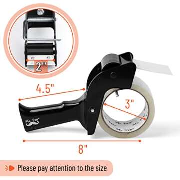 Mr. Pen - Packing Tape Dispenser Gun, Tape Gun with a 2 Inch Roll of Tape, Heavy Duty Packing Tape with Dispenser, Packaging Tape, Tape Gun, Clear Packing Tape, Tape Gun for Packing Boxes, Moving Tape