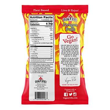 Vegan Rob's Crunchy Dragon Puffs, Snack Size 12 Count