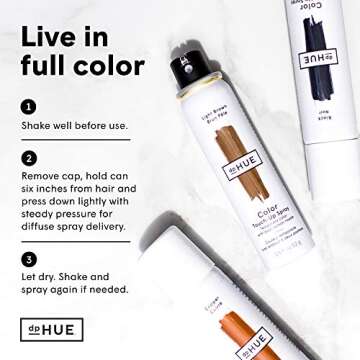 dpHUE Color Touch-Up Spray - Copper, 2.5 oz - Root Cover Up Spray with Dual-Action Nozzle for Precise Root Touch Up & Fast, Total Hair Cover - Gluten-Free, Vegan