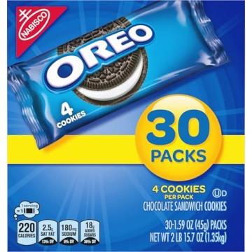OREO Cookie Snack Packs - 30 Chocolate Treats