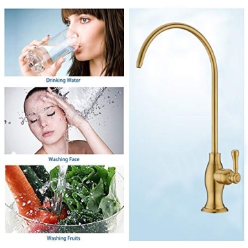 Brushed Gold Drinking Water Purifier Faucet for Home