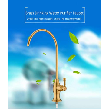 Brushed Gold Drinking Water Purifier Faucet for Home