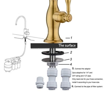 Brushed Gold Drinking Water Purifier Faucet for Home