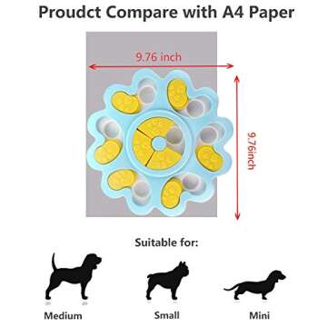 NYDREAM Dog Puzzle Toys-Puppy Treat Dispenser Dog Toys with Non-Slip/Increase IQ/Interactive Flower ...